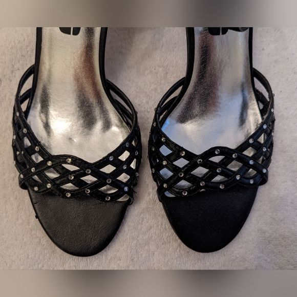 Vintage Fashion 3" Heel Sandals, Sparkle Embellished, Belt Tie, Women 7.5 - Picture 3 of 12